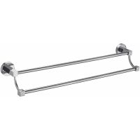 Полотенцедержатель Azario Nessy AZ-73102 двойной Хром — фото 1, Полотенцедержатели