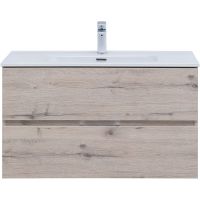 Тумба под раковину Aquanet Алвита New 90 303921 подвесная Дуб веллингтон белый — фото 5, Тумбы под раковину