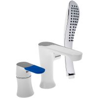 Смеситель на борт ванны Frap H34 F1134 Белый Хром — фото 1, Смесители на борт ванны