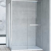 Душевой уголок Vincea Slim Soft 100x90 VSR-1SS9010CL профиль Хром стекло прозрачное — фото 1, Душевые уголки