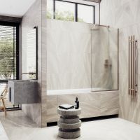 Товар: Шторка на ванну Maybah Glass MGV-130-2у 340x1400 в узком профиле Бронза стекло сатиновое - фото 3 Шторка на ванну Maybah Glass MGV-130-2у 340x1400 в узком профиле Бронза стекло сатиновое — фото 3, Неподвижные шторки для ванной