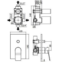 Товар: Смеситель для душа Paffoni Tilt TI015NO/M Черный матовый - фото 2 Смеситель для душа Paffoni Tilt TI015NO/M Черный матовый — фото 2, Смесители