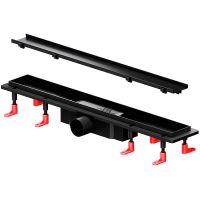 Душевой лоток AM.PM PrimeFlow 60 W02SC-U11-060-04BM с Черной матовой решеткой / под плитку Tile — фото 2, Душевые лотки