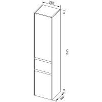 Товар: Шкаф пенал Aquanet Бруклин 35 310138 подвесной Антрацит матовый - фото 7 Шкаф пенал Aquanet Бруклин 35 310138 подвесной Антрацит матовый — фото 7, Пеналы для ванной комнаты