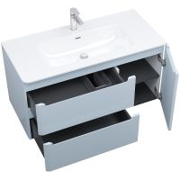 Тумба с раковиной Iddis Edifice 100 EDI10B0i95K подвесная Голубая — фото 3, Мебель для ванной