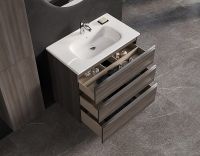 Товар: Тумба под раковину Roca The Gap 80 A857406402 подвесная Городской дуб - фото 9 Тумба под раковину Roca The Gap 80 A857406402 подвесная Городской дуб — фото 9, Мебель для ванной