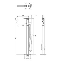 Товар: Смеситель для ванны Excellent Pi Arex AREX.1255CR Хром - фото 3 Смеситель для ванны Excellent Pi Arex AREX.1255CR Хром — фото 3, Смесители
