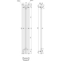 Электрический полотенцесушитель Point Фрея П2 140x1200 диммер слева Графит блеск арт-PN20722GB — фото 5, Электрические полотенцесушители