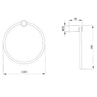 Кольцо для полотенец Raiber Graceful RP-80006 Хром — фото 6, Полотенцедержатели