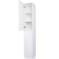 Шкаф пенал Style Line Даймонд 30 Люкс Plus подвесной Белый глянец — фото 3, Мебель для ванной