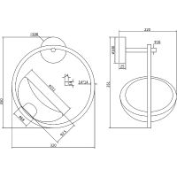 Настенный светильник Maytoni Modern Lunare MOD327WL-L5BS3K Прозрачный Латунь — фото 4, Светильники