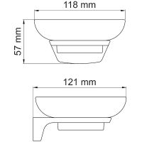 Мыльница WasserKRAFT Elbe K-7229 Черная матовая — фото 4, Мыльницы