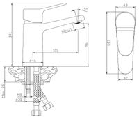 Смеситель для раковины Olive's Nevada 03100NV Хром — фото 3, Смесители для раковины