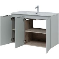 Товар: Тумба под раковину Aquanet Алвита New 100 277532 подвесная Серая матовая - фото 7 Тумба под раковину Aquanet Алвита New 100 277532 подвесная Серая матовая — фото 7, Тумбы под раковину