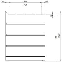 Комод Aquanet Сканди 80 302541 Дуб эдгрейн — фото 8, Комоды и тумбы для ванной комнаты
