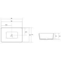 Раковина-чаша Abber Rechteck 49 AC2212BG Золото матовое Черная — фото 5, Раковины накладные