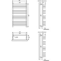 Водяной полотенцесушитель EWRIKA Кассандра Pd 80x50 510487 Черный матовый — фото 9, Водяные полотенцесушители