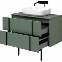 Тумба под раковину Allen Brau Reality 90 1.32006.CGM подвесная Олива матовая — фото 39, Тумбы под раковину