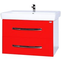 Тумба под раковину Bellezza Рокко 70 4635311670039 подвесная Красная Белая — фото 1, Мебель для ванной