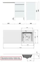 Тумба с раковиной Orange Optima 110 Op-110TUW+RAL Белый глянец — фото 9, Тумбы с раковиной
