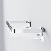 Стеклянная полка AM.PM Sense L A7455100 Серебристая — фото 6, Полки для ванной и душа