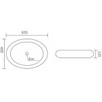 Товар: Раковина-чаша Orange 64 B08-640w Белая - фото 11 Раковина-чаша Orange 64 B08-640w Белая — фото 11, Раковины накладные
