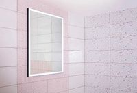 Зеркало Бриклаер Лофт 60 4627125415722 с подсветкой Черное с бесконтактным выключателем и часами — фото 3, Мебель для ванной