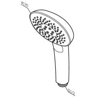 Ручной душ AM.PM Spirit V2.0 круглый Хром арт-F0270A000 — фото 4, Лейки для душа