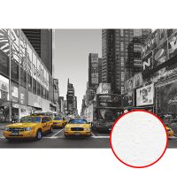 Фреска Ortograf Небоскребы 3764 Фактура бархат FX Флизелин (4*2,7) Серый/Желтый, Город/Автомобили — фото 1, Фрески