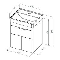 Товар: Тумба под раковину Aquanet Ирис new 50 310147 подвесная Белый глянец - фото 27 Тумба под раковину Aquanet Ирис new 50 310147 подвесная Белый глянец — фото 27, Мебель для ванной