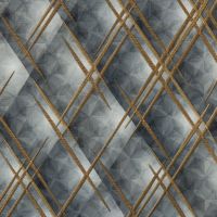 Обои Alessandro Allori Provasi 2507-3 Винил на флизелине (1,06*10) Синий/Серый/Бронзовый, Геометрия/Ромб — фото 1, Обои для стен