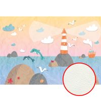 Фреска детская Ortograf Для самых маленьких 32953 Фактура флок FLK Флизелин (4*2,7) Разноцветный, Море/Пейзаж — фото 1, Фрески