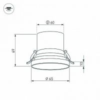 Товар: Встраиваемый светильник Arlight Volcano 035442 Черный - фото 2 Встраиваемый светильник Arlight Volcano 035442 Черный — фото 2, Точечные светильники