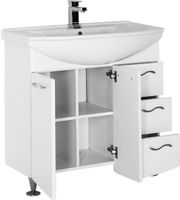 Тумба под раковину Aquanet Моника 85 186771 Белая — фото 2, Мебель для ванной