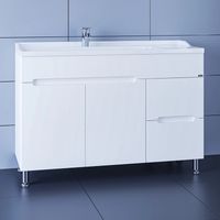 Тумба под раковину СанТа Лондон 120 224031 Белая — фото 3, Тумбы под раковину