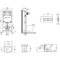 Комплект унитаза с инсталляцией Jacob Delafon Elite E21742RU-00 с сиденьем Микролифт и клавишей смыва Хром — фото 16, Комплекты унитаз + инсталляция