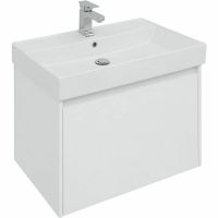 Тумба с раковиной Aquanet Nova Lite 75 245243 подвесная Белая глянцевая — фото 1, Тумбы с раковиной