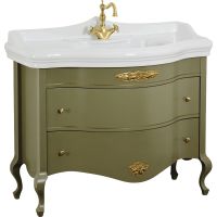 Тумба под раковину Migliore Impero 110 25962 Оливковая — фото 1, Тумбы под раковину