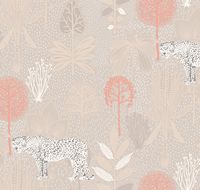 Обои детские Milassa Bon Voyage D1 001 Флизелин (1*10,05) Розовый/Серый, Животные — фото 1, Обои для стен