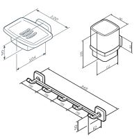 Набор аксессуаров для ванной AM.PM Gem AK90B1903B Черный матовый — фото 23, Наборы аксессуаров для ванной комнаты