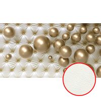 Фреска Ortograf 3D 33212 Фактура флок FLK Флизелин (5*2,7) Серебряный/Золото, Абстракция — фото 1, Фрески