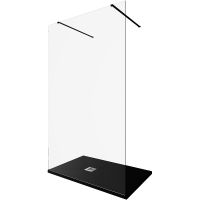 Душевая перегородка Allen Brau Infinity 2 120 3.21045.BBA профиль Черный браш стекло прозрачное — фото 1, Душевые перегородки