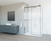 Душевой уголок Vincea Como Soft 130x90 VSR-1CS9013CL профиль Хром стекло прозрачное — фото 3, Душевые уголки