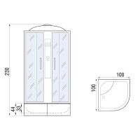 Душевая кабина River Desna XL 100x100 MT 10000006149 с поддоном — фото 17, Душевые кабины