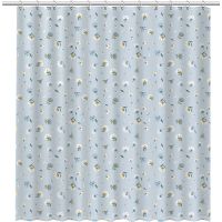 Шторка для ванны Fixsen Design Garden FX-1509 180х200 Голубая с цветами — фото 1, Шторы для ванной