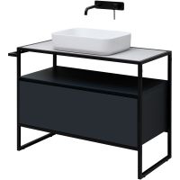 Тумба под раковину Allen Brau Priority 100 1.31003.AM Антрацит матовый — фото 6, Тумбы под раковину