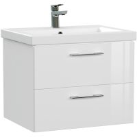 Тумба под раковину Cersanit Lara 60 64133 подвесная Белая — фото 1, Тумбы под раковину