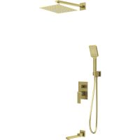 Душевая система Grossman Style 501.K35.05.320 Золото брашированное — фото 1, Встраиваемые душевые комплекты