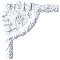 Угловой элемент Decomaster DP 8052 A 240x240x25 мм — фото 1, Молдинги