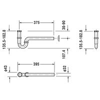 Сифон для раковины Duravit 0050260000 Хром — фото 3, Сифоны для раковины